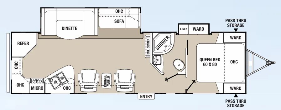 Coachmen Freedom Express Maple Leaf Edition 305 RKDS floor plan