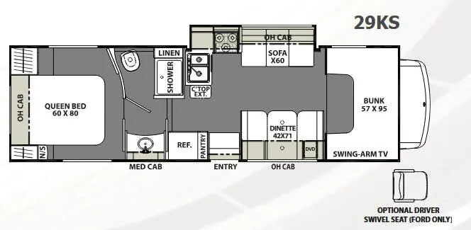 Coachmen Freelander 29KS floor plan