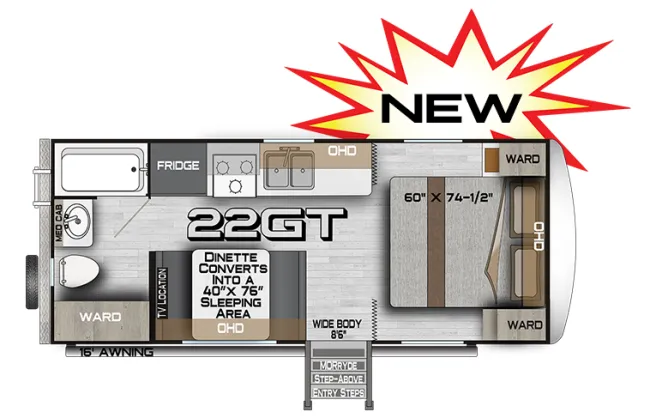Northwood Arctic Fox NXT 22GT floor plan