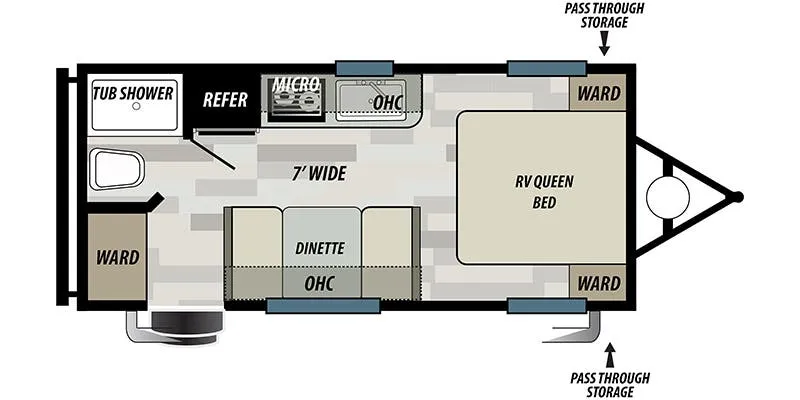 2020 Forest River Wildwood Select 177FQ - Floor plan