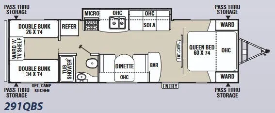 Coachmen Freedom Express 291QBS floor plan