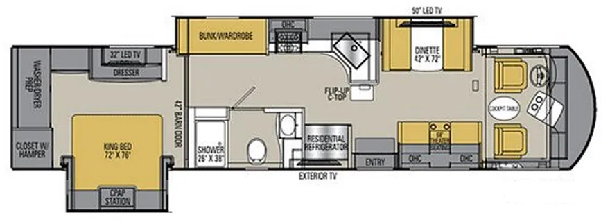 Coachmen Sportscoach SRS 366BH floor plan