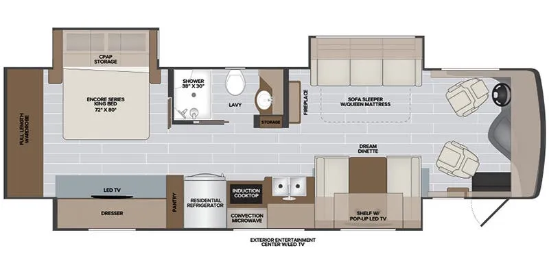 Holiday Rambler Nautica 34RX floor plan