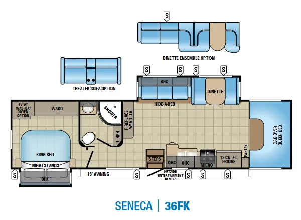 Jayco Seneca 36FK floor plan