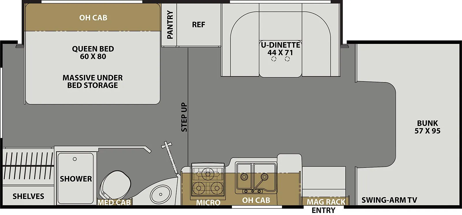 Coachmen Freelander 23FS Chevy 3500 floor plan