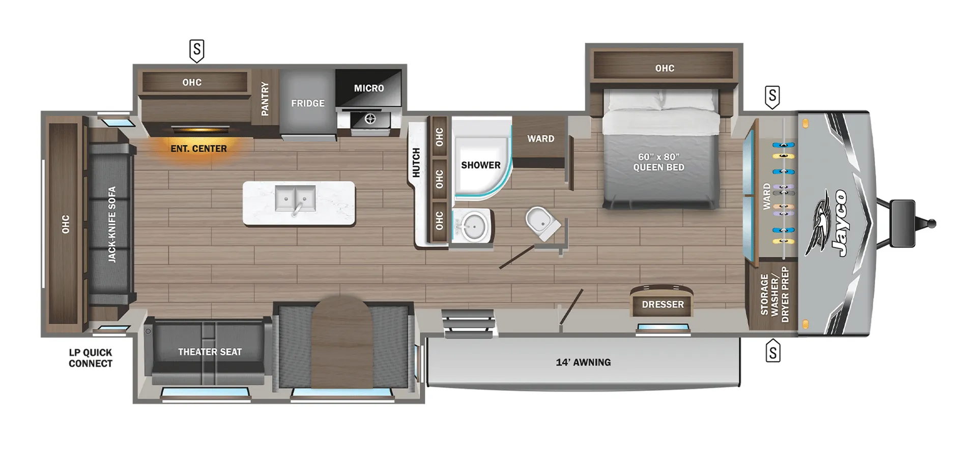 Jayco Jay Flight SLX 334RTS floor plan