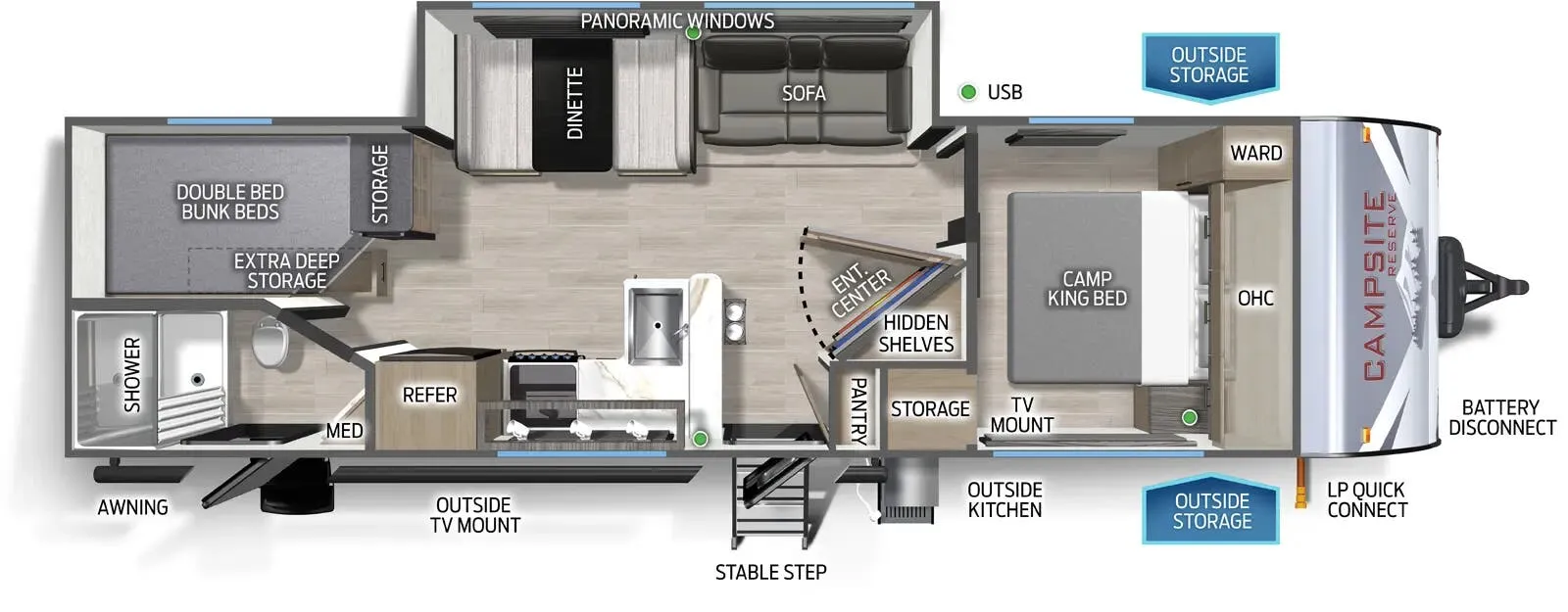 Forest River Campsite Reserve 26CJ floor plan