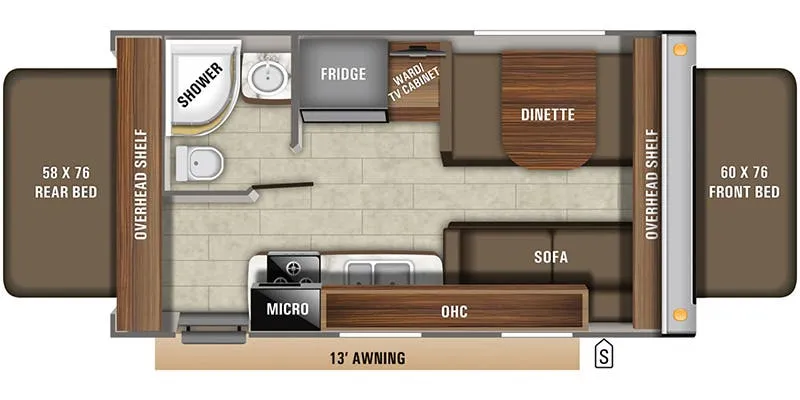 2018 Jayco Jay Feather X19H floor plan