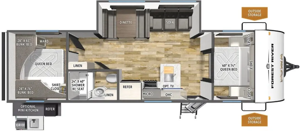 2026 Forest River Puma Camping Edition 303BHCE floor plan
