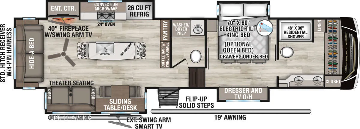2026 K-Z Durango Gold G366FBQ - Floor plan