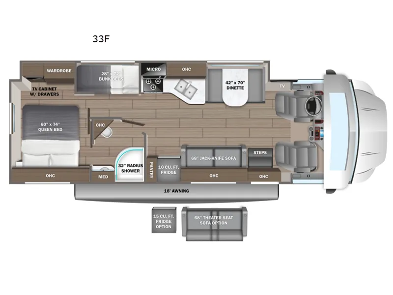2026 Entegra Coach Esteem XL 33F - Floor plan