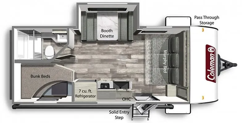 Dutchmen Coleman Light 1905BH floor plan