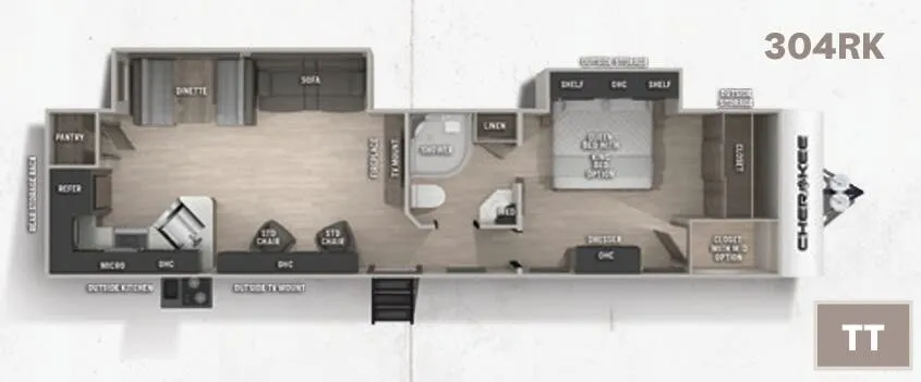 Forest River Cherokee 304RK floor plan