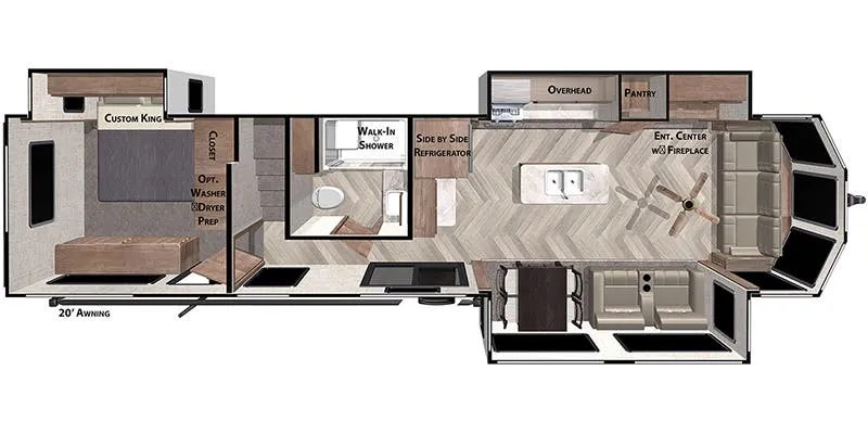2022 Forest River Wildwood Grand Lodge 42FLDL floor plan