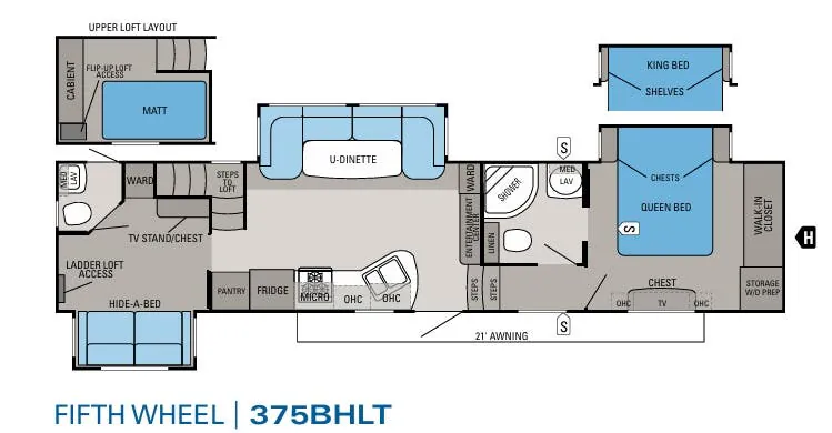 Jayco Eagle 375BHLT floor plan