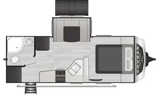 Keystone Cougar Half-Ton 22RBSWE floor plan