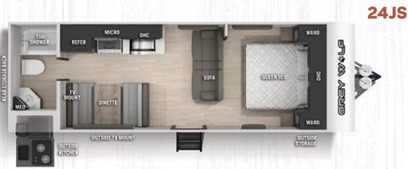Forest River Cherokee Grey Wolf 24JS floor plan