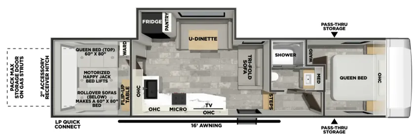 Shasta Phoenix Lite 31BH floor plan