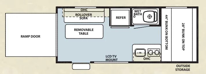 Forest River Cherokee Wolf Pup 17RR floor plan