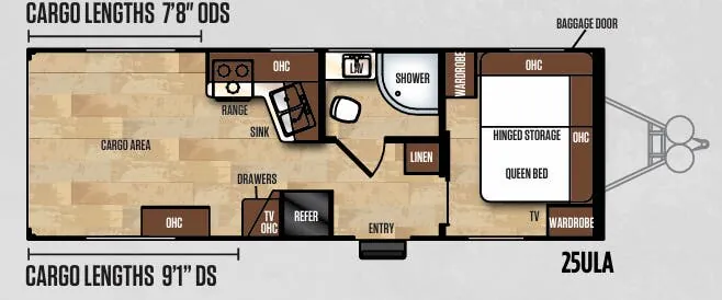 Forest River Work and Play Ultra 25ULA floor plan