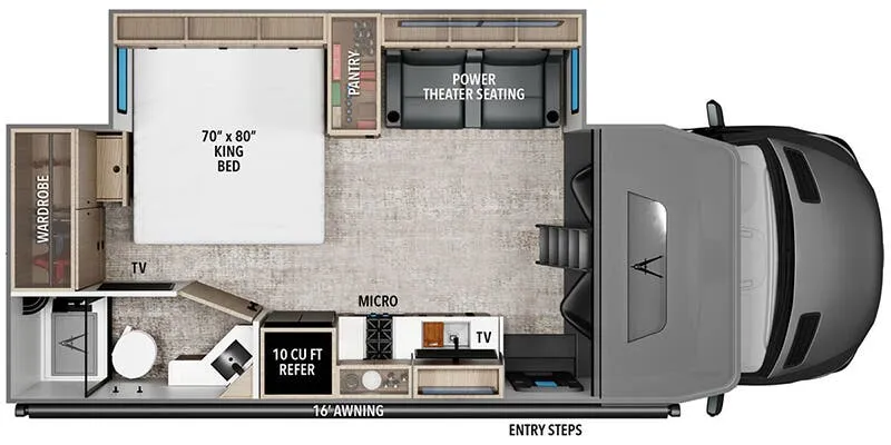 2025 Grand Design Lineage Series M 25FW - Floor plan
