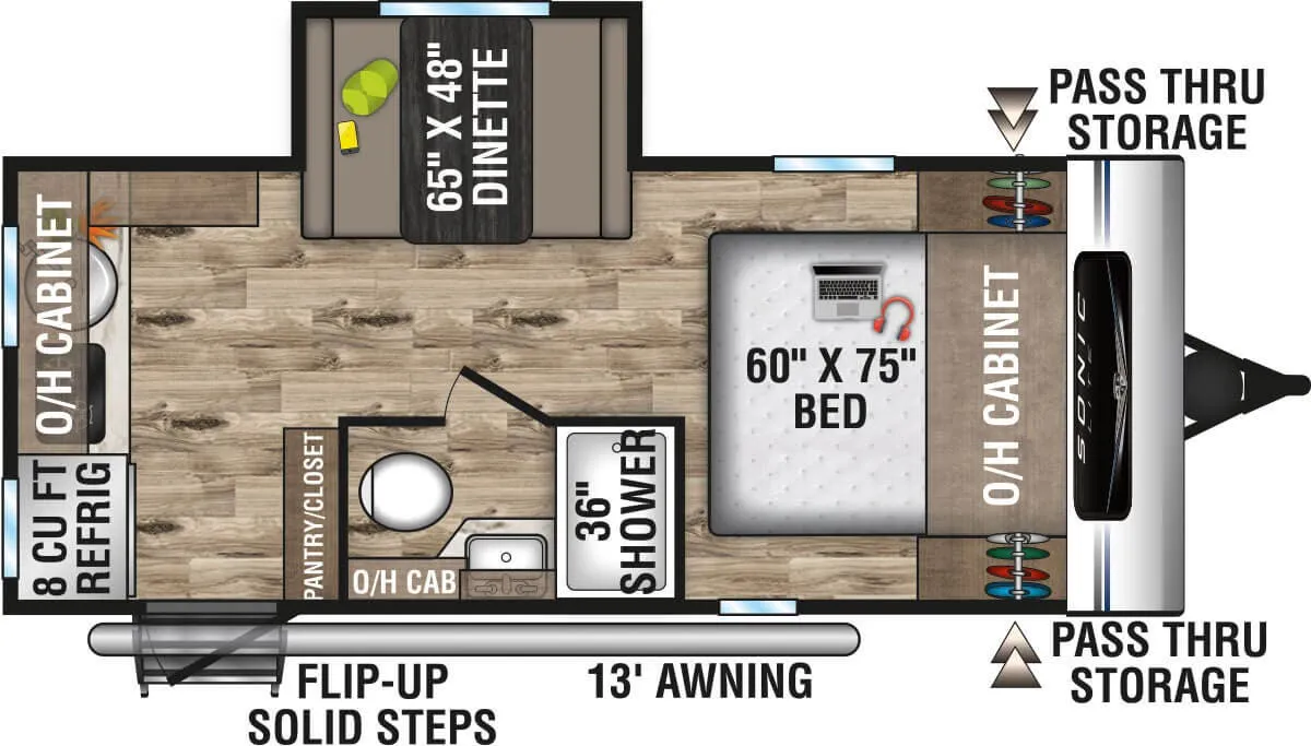 Venture RV Sonic Lite SL169VRK floor plan