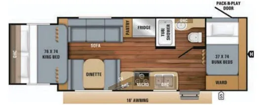 Jayco Jay Feather X213 floor plan