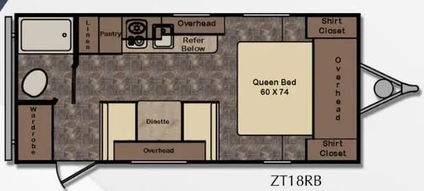CrossRoads Z-1 Lite 1 LITE ZT 18RB floor plan