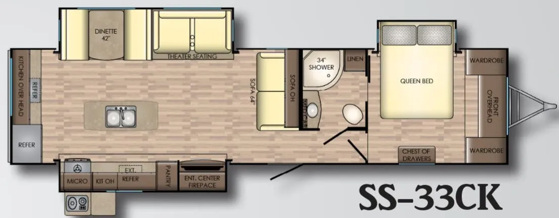CrossRoads Sunset Trail Grand Reserve 33CK floor plan