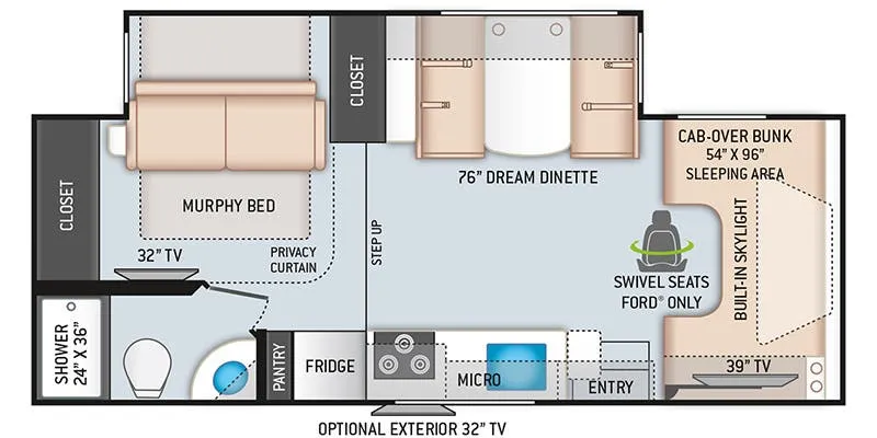 Thor Motor Coach Quantum GS27 floor plan