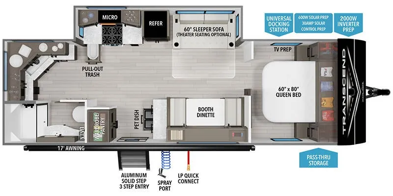 2025 Grand Design Transcend Xplor 25MLX floor plan