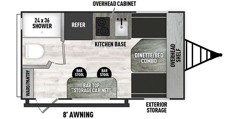 Coachmen Clipper 3K Series 14CR floor plan