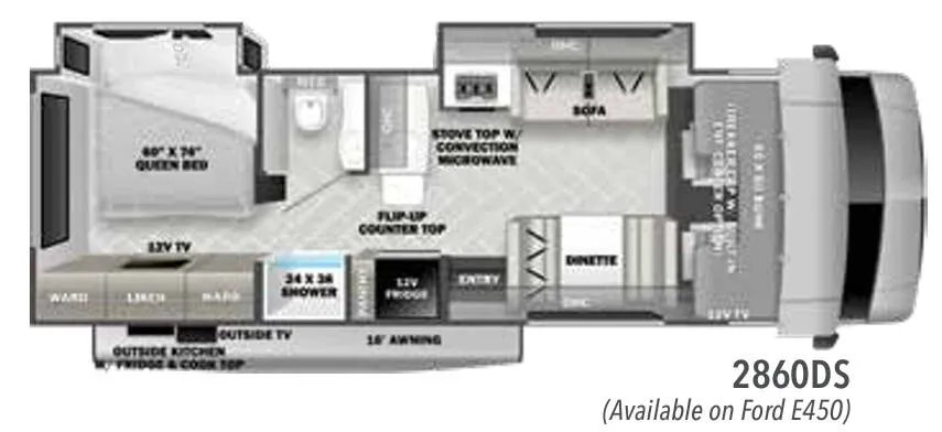 Forest River Sunseeker Classic 2860DS floor plan