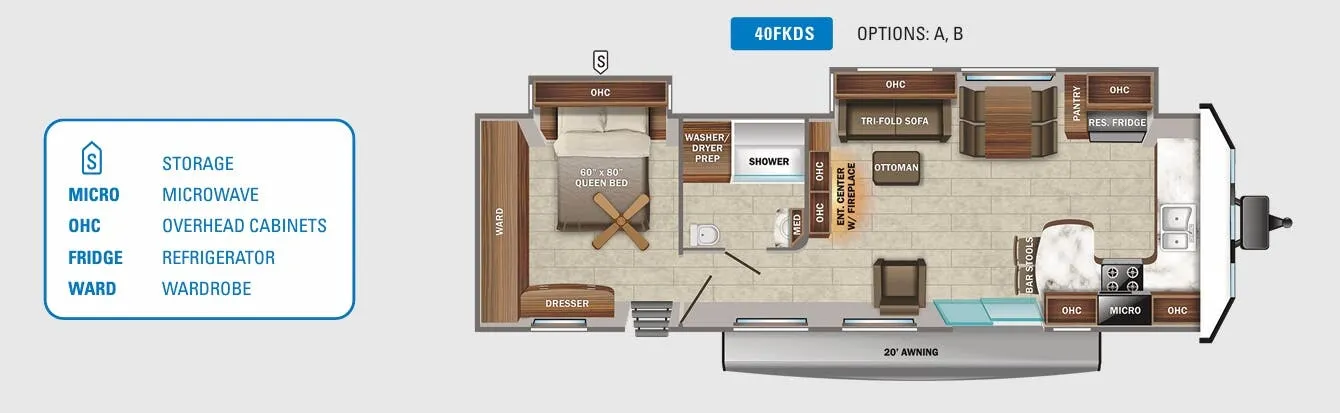 Jayco Jay Flight Bungalow 40FKDS floor plan