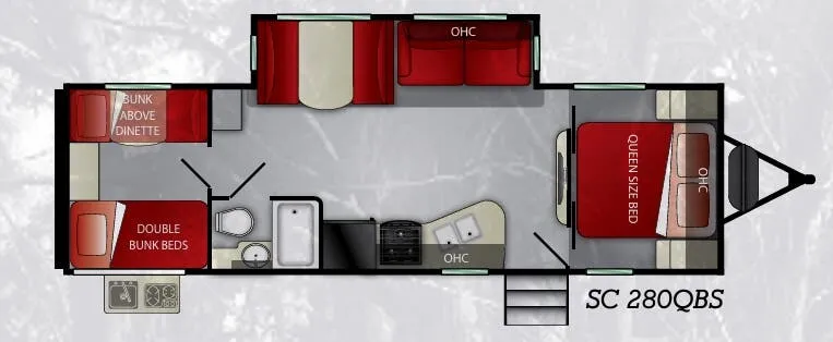 Cruiser RV Shadow Cruiser 280QBS floor plan