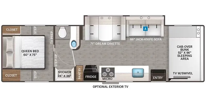 2026 Thor Motor Coach Four Winds 31H floor plan