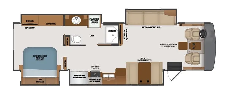 2020 Fleetwood Bounder 35P - Floor plan