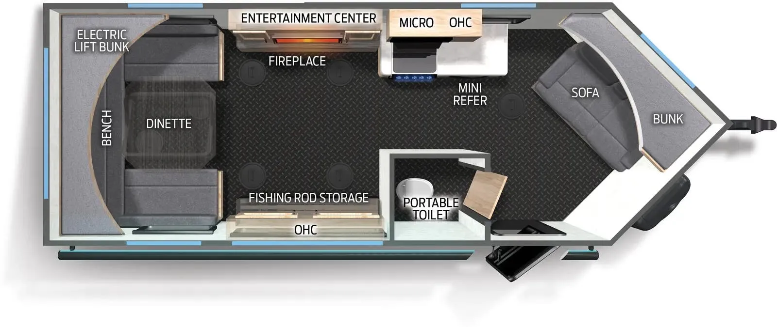 Forest River Cherokee Grey Wolf 16HUT floor plan