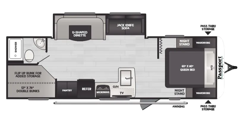 2025 Keystone Passport 264BHWE - Floor plan