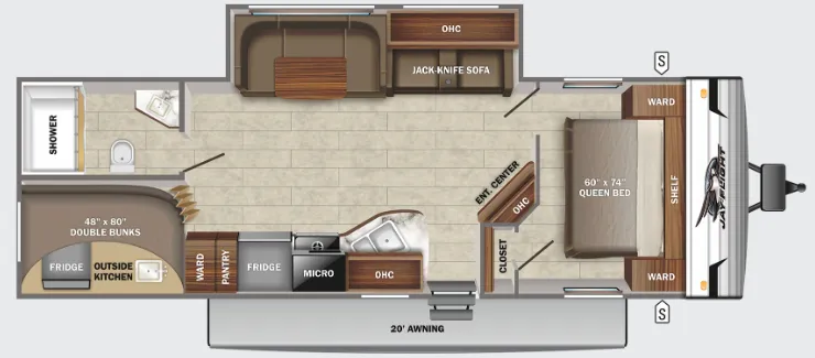 Jayco Jay Flight SLX 8 295BHSW floor plan
