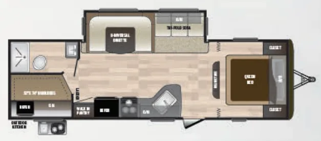Keystone Hideout 27DBSWE floor plan