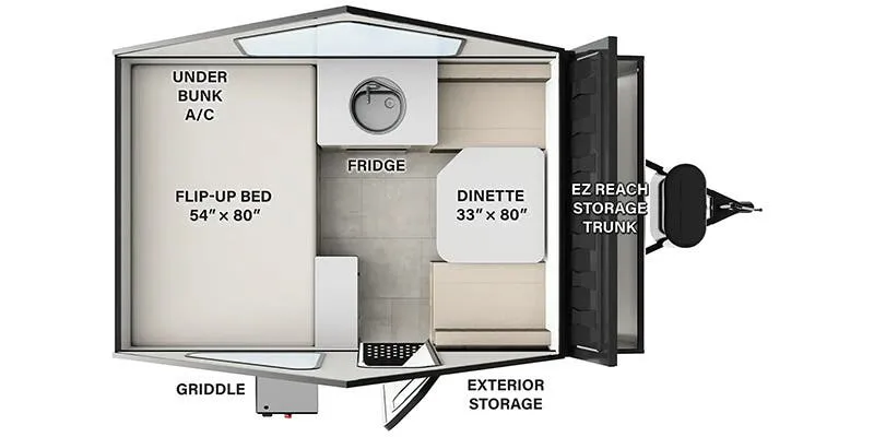 2025 Forest River Rockwood Hard Side High Wall Series A101RB - Floor plan