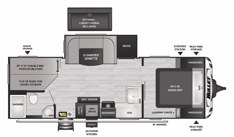 Keystone Bullet Premium 250BHSWE floor plan