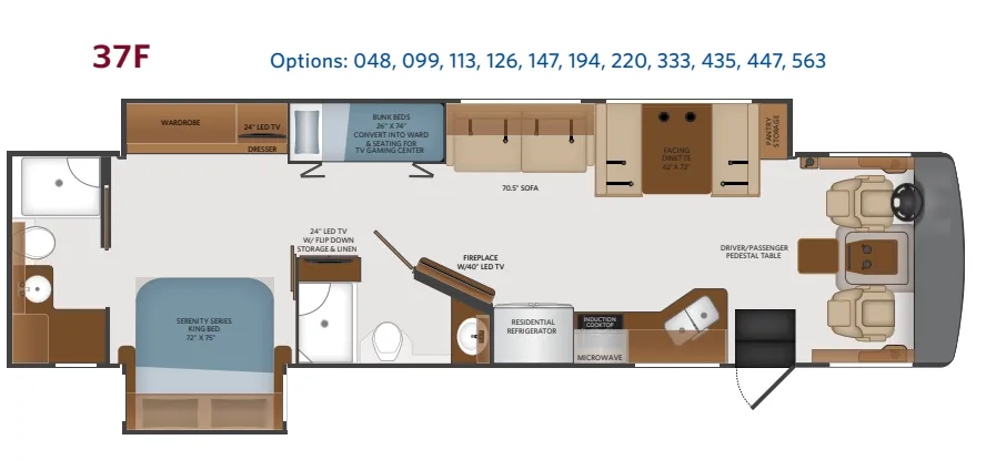 Fleetwood Southwind 37F floor plan