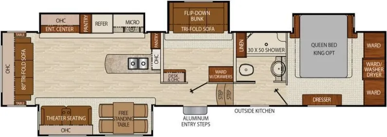 Coachmen Chaparral 391QSMB floor plan