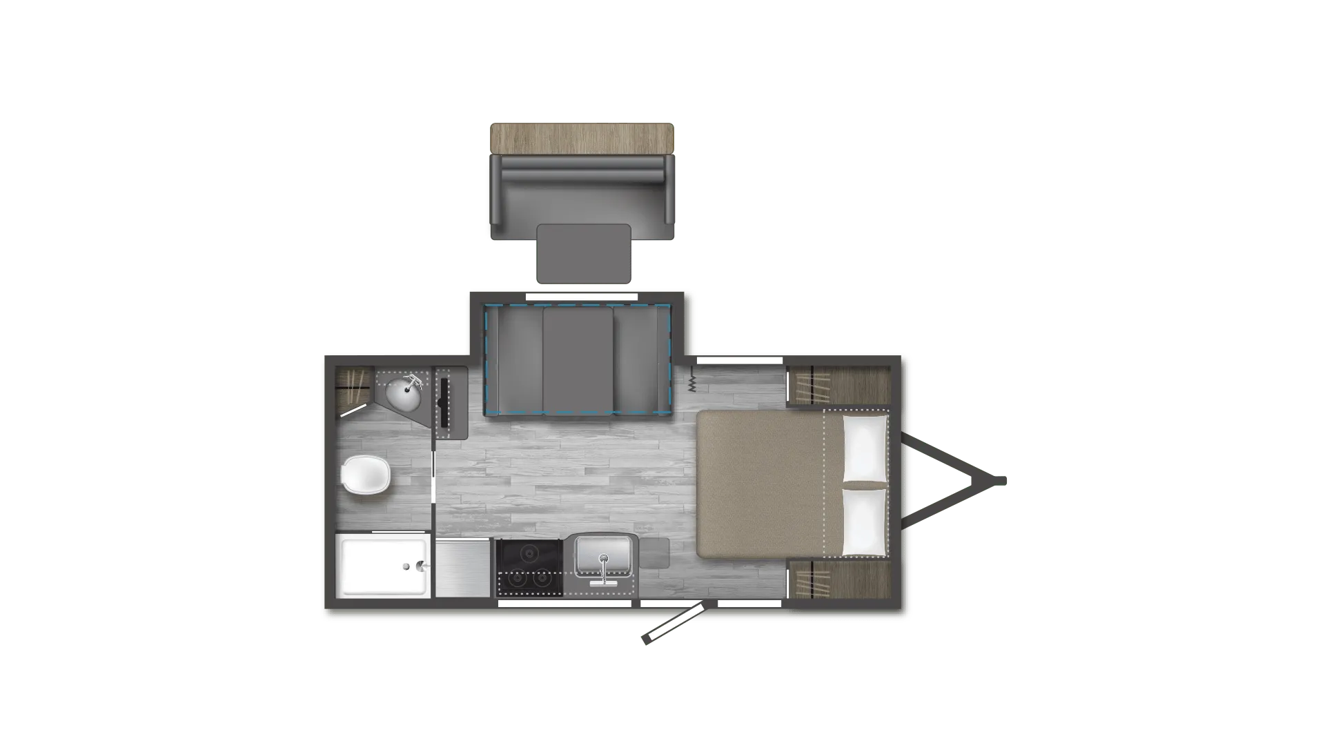 Winnebago Micro Minnie FLX 2108FBS floor plan