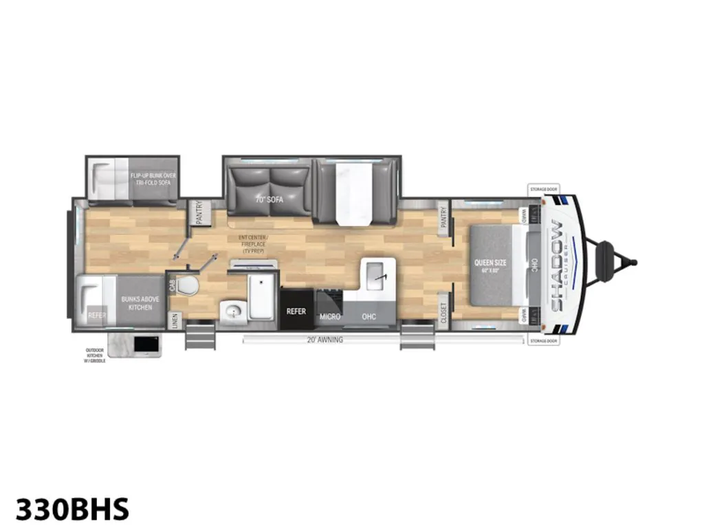 2025 Cruiser RV Shadow Cruiser 330BHS - Photo 3