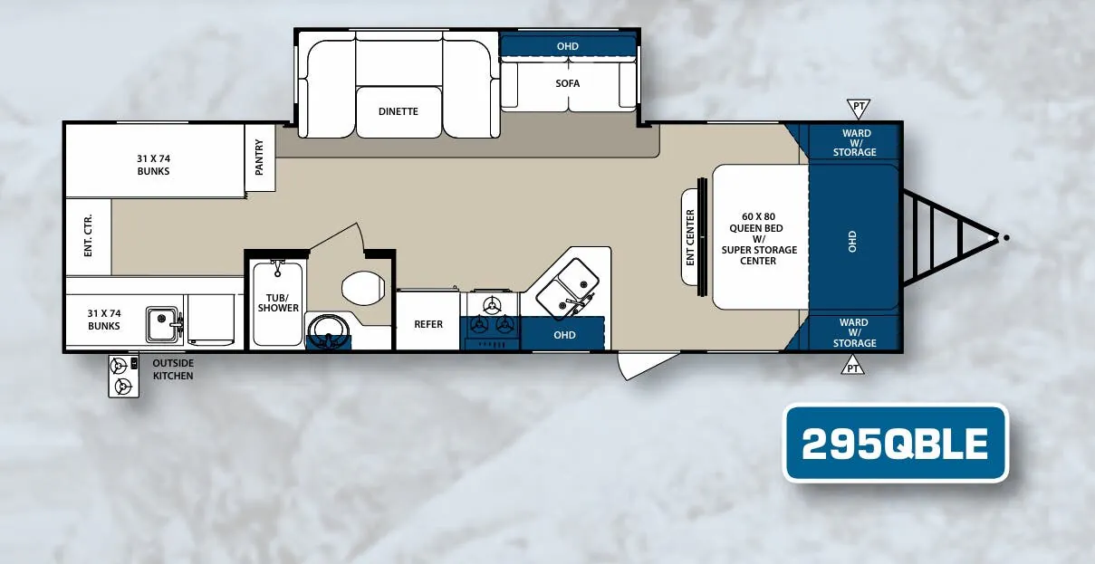 Forest River Surveyor 295QBLE floor plan