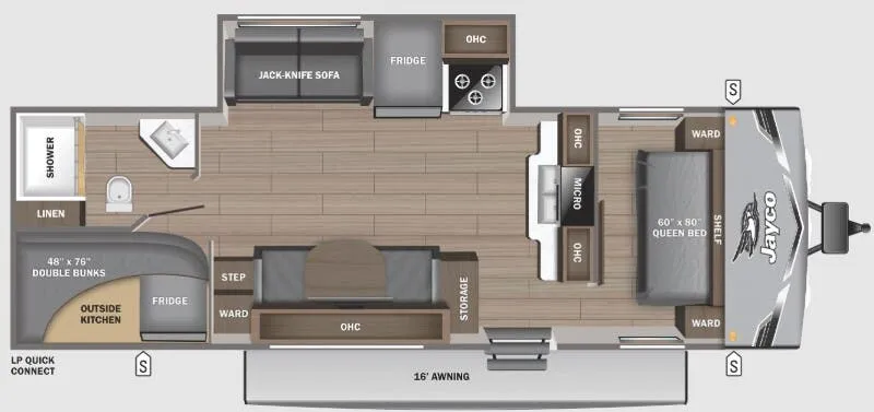 2025 Jayco Jay Flight SLX 265BHSW - Floor plan