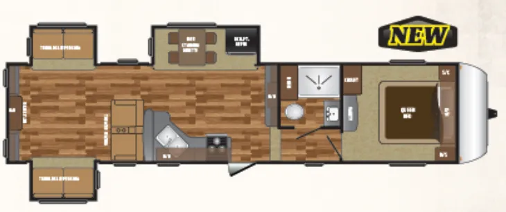 Keystone Hideout 315RDTS floor plan